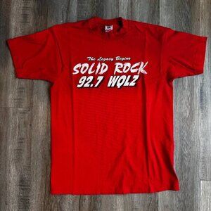 Vintage Red Rock Radio T Shirt Single Stitch Large